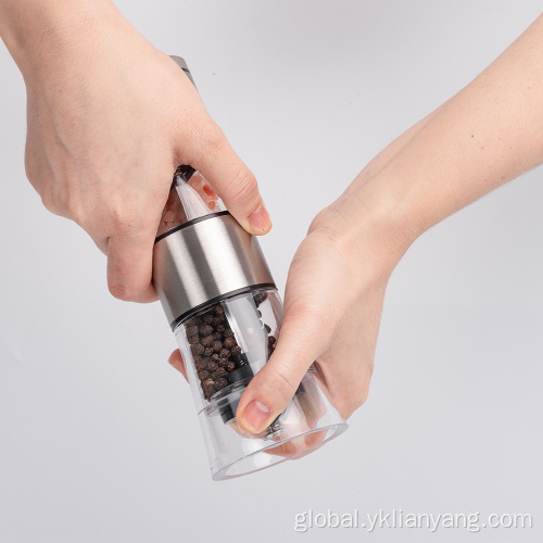 Salt And Pepper Grinder Set Mills 2 in 1 stainless steel manual pepper grinder Manufactory